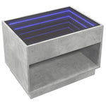 Salongbord Med Infinity Led Betonggrå 70X50X50 Cm