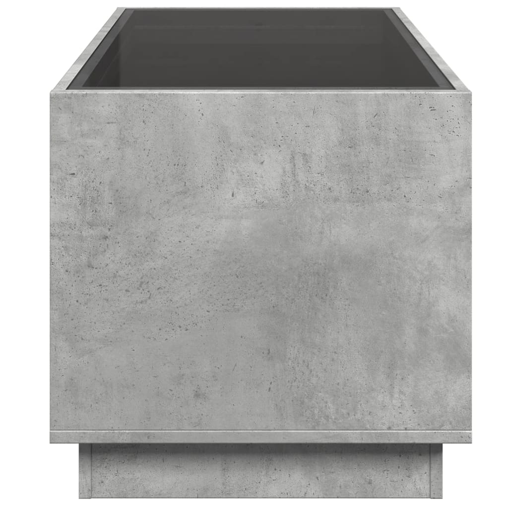 Salongbord Med Infinity Led Betonggrå 70X50X50 Cm