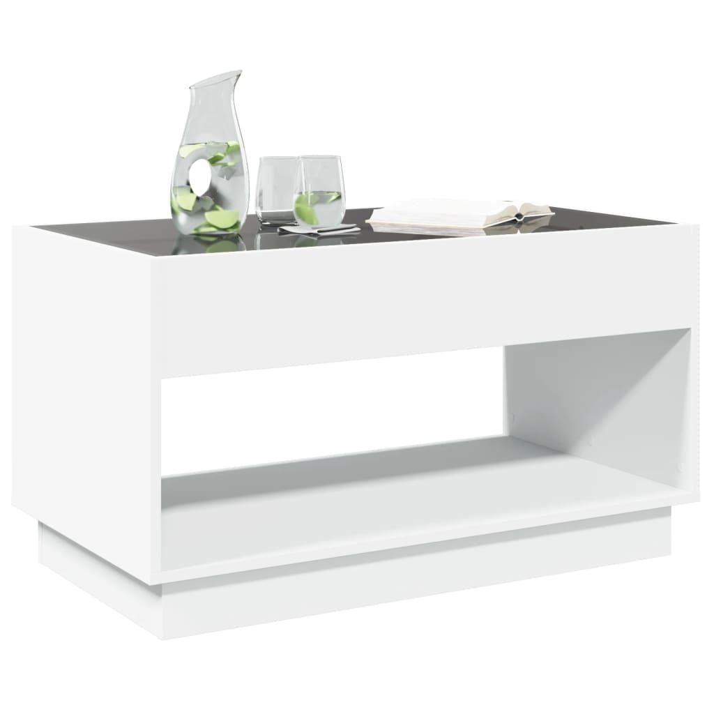 Salongbord Med Infinity Led Hvit 90X50X50 Cm