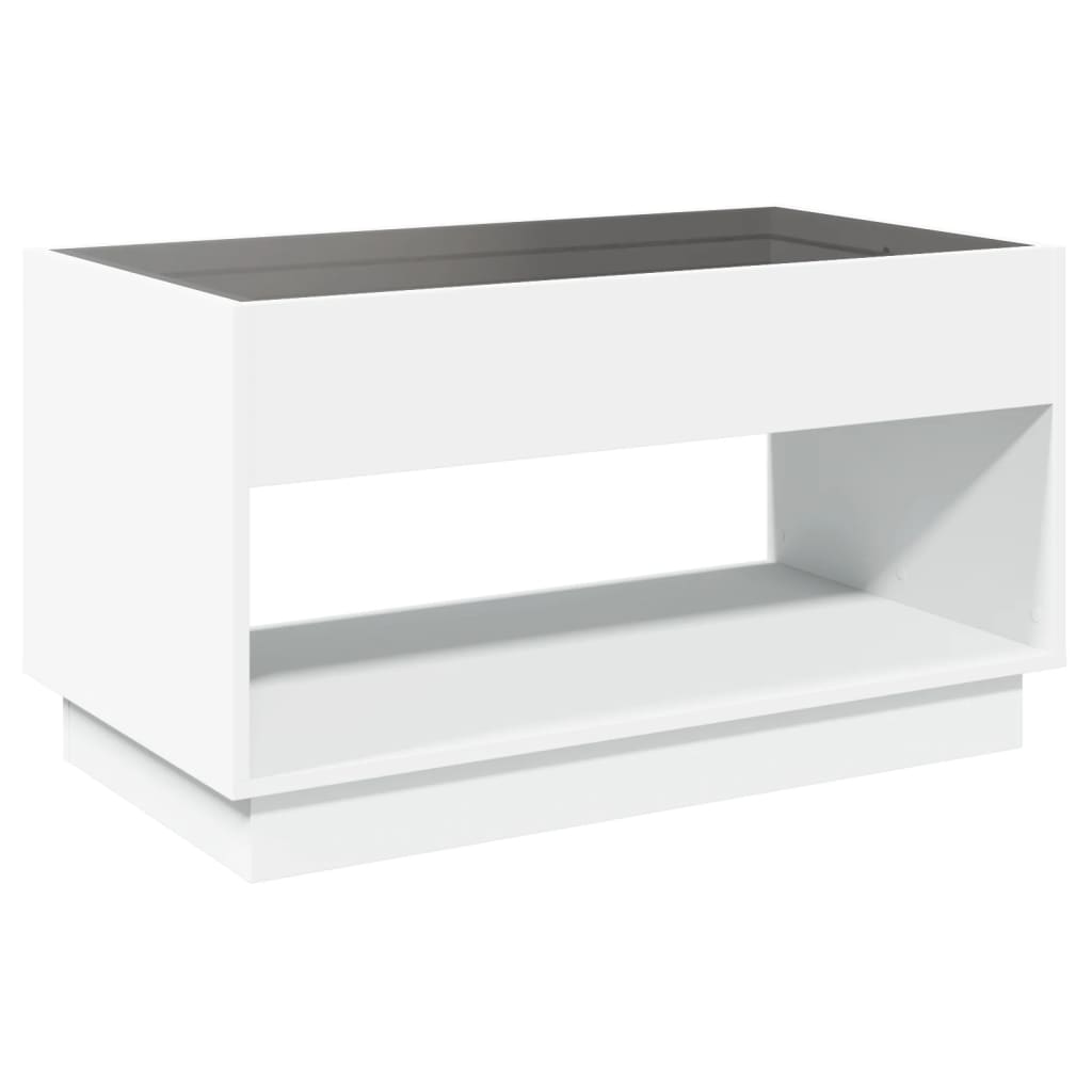 Salongbord Med Infinity Led Hvit 90X50X50 Cm