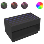 Salongbord Med Infinity Led Svart 90X50X50 Cm
