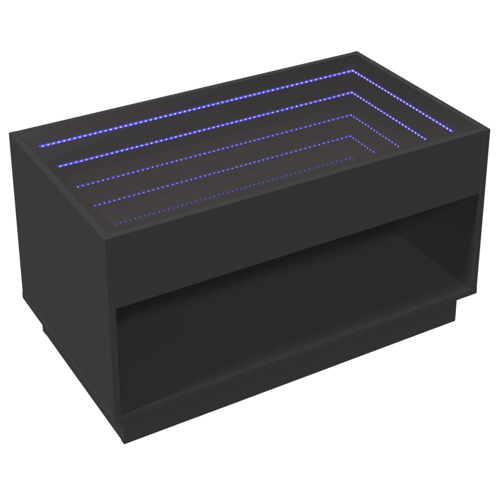 Salongbord Med Infinity Led Svart 90X50X50 Cm