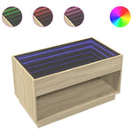 Salongbord Med Infinity Led Sonoma Eik 90X50X50 Cm