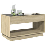Salongbord Med Infinity Led Sonoma Eik 90X50X50 Cm
