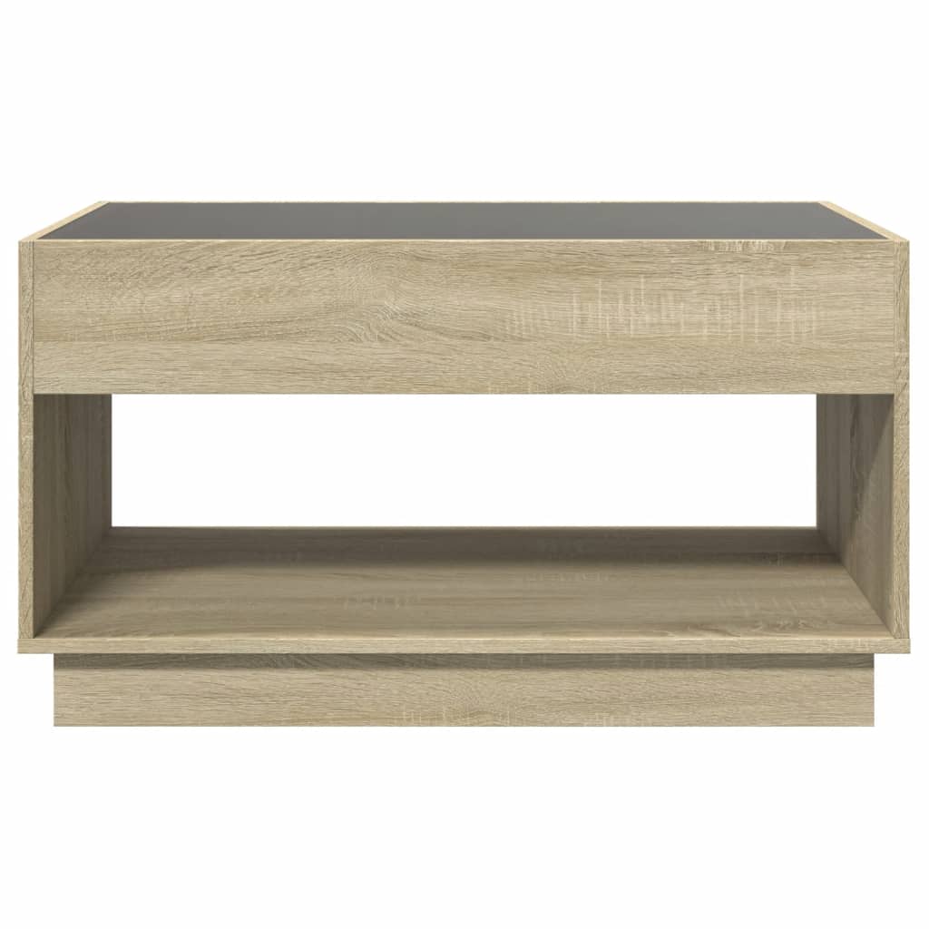 Salongbord Med Infinity Led Sonoma Eik 90X50X50 Cm