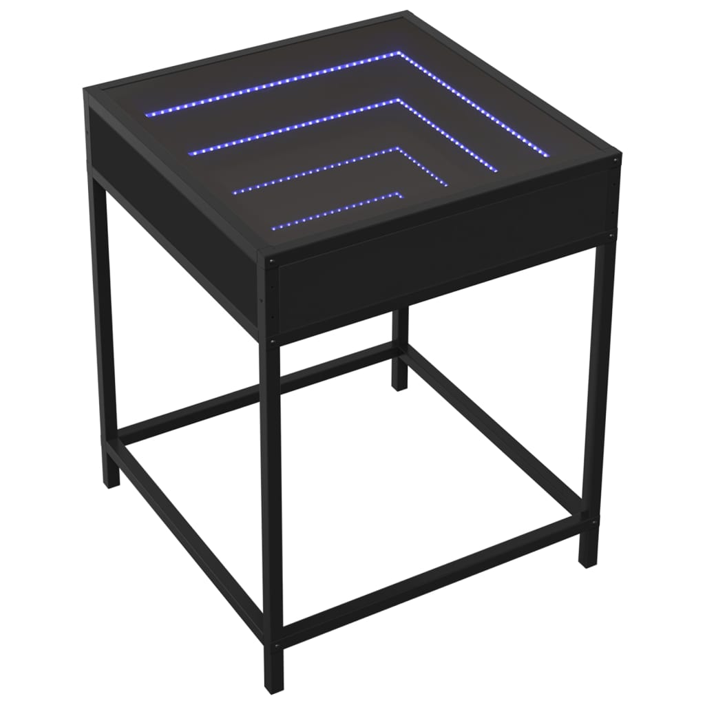 Salongbord Med Infinity Led Svart 40X40X51 Cm
