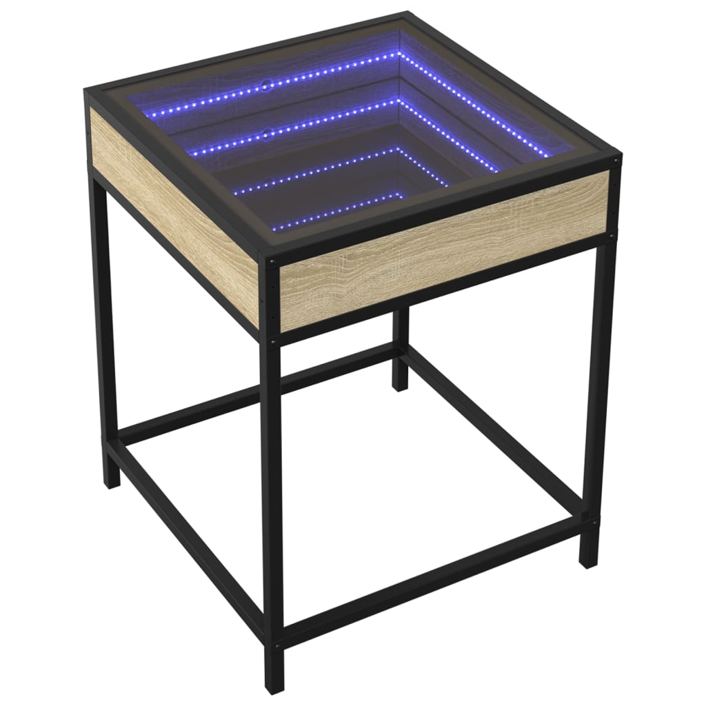 Salongbord Med Infinity Led Sonoma Eik 40X40X51 Cm