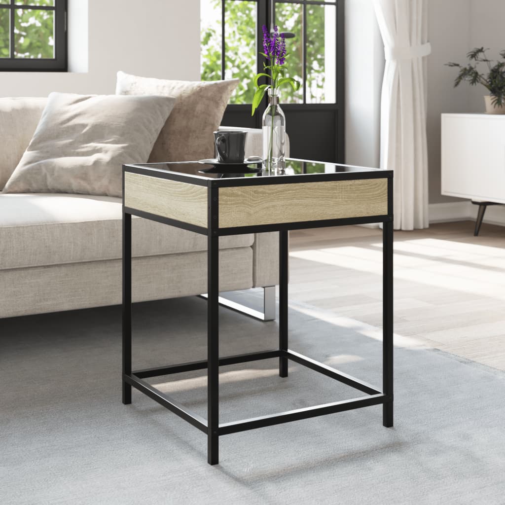 Salongbord Med Infinity Led Sonoma Eik 40X40X51 Cm