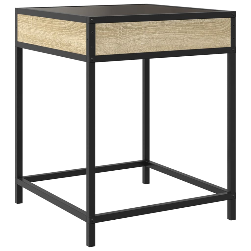 Salongbord Med Infinity Led Sonoma Eik 40X40X51 Cm