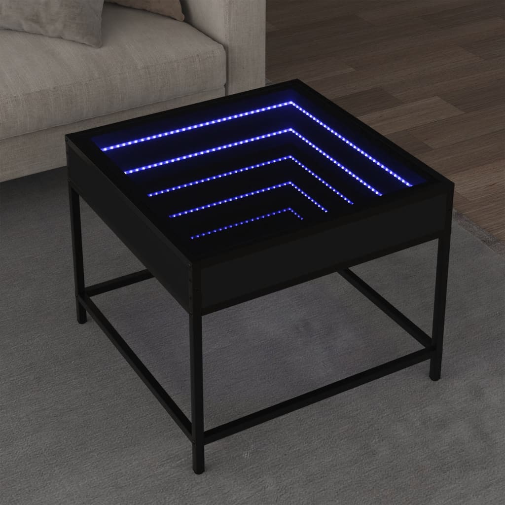 Salongbord Med Infinity Led Svart 50X50X41 Cm