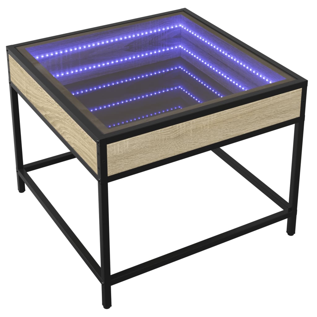 Salongbord Med Infinity Led Sonoma Eik 50X50X41 Cm