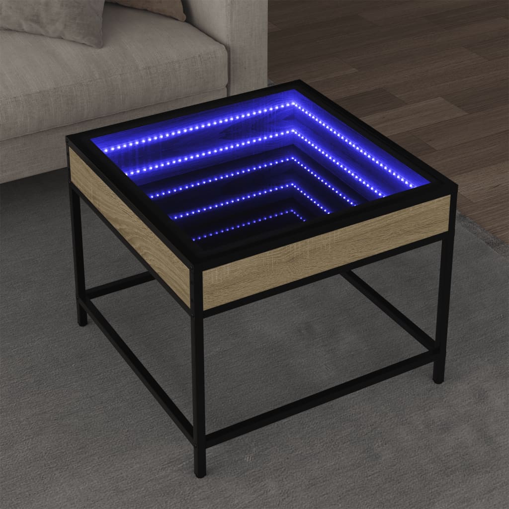 Salongbord Med Infinity Led Sonoma Eik 50X50X41 Cm