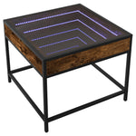 Salongbord Med Infinity Led Røkt Eik 50X50X41 Cm