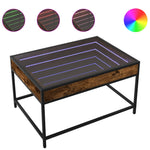 Salongbord Med Infinity Led Røkt Eik 70X50X41 Cm
