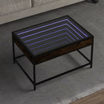 Salongbord Med Infinity Led Røkt Eik 70X50X41 Cm