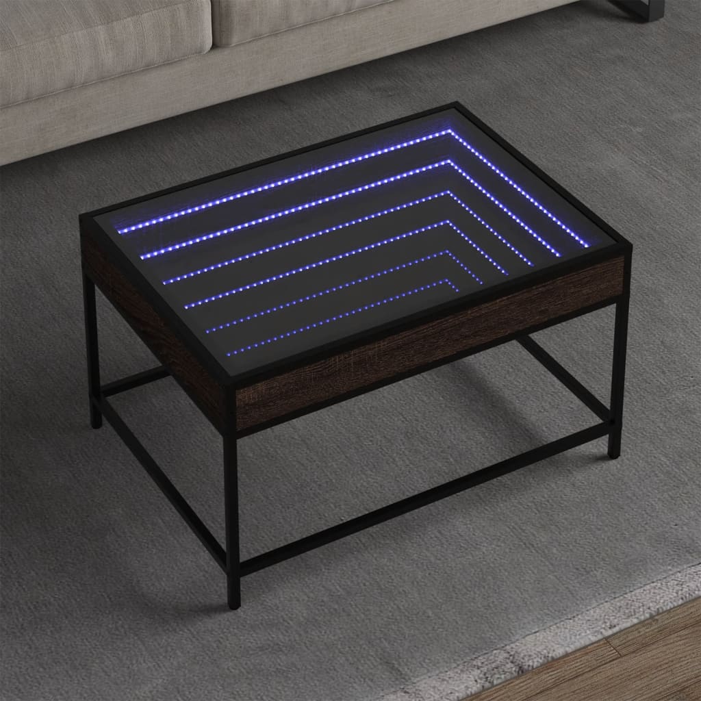 Salongbord Med Infinity Led Brun Eik 70X50X41 Cm
