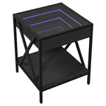 Salongbord Med Infinity Led Svart 40X40X49 Cm