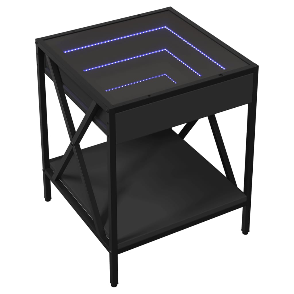 Salongbord Med Infinity Led Svart 40X40X49 Cm
