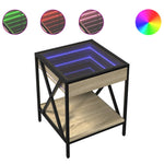Salongbord Med Infinity Led Sonoma Eik 40X40X49 Cm