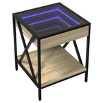 Salongbord Med Infinity Led Sonoma Eik 40X40X49 Cm