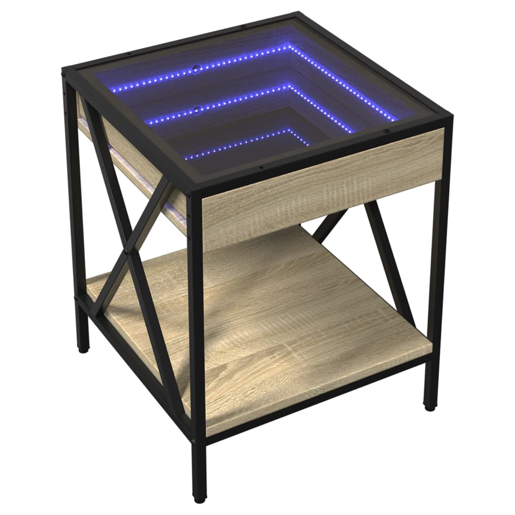 Salongbord Med Infinity Led Sonoma Eik 40X40X49 Cm