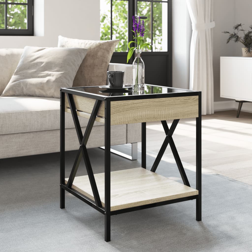 Salongbord Med Infinity Led Sonoma Eik 40X40X49 Cm