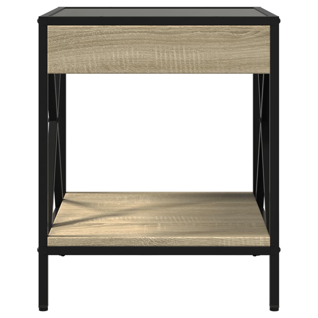 Salongbord Med Infinity Led Sonoma Eik 40X40X49 Cm