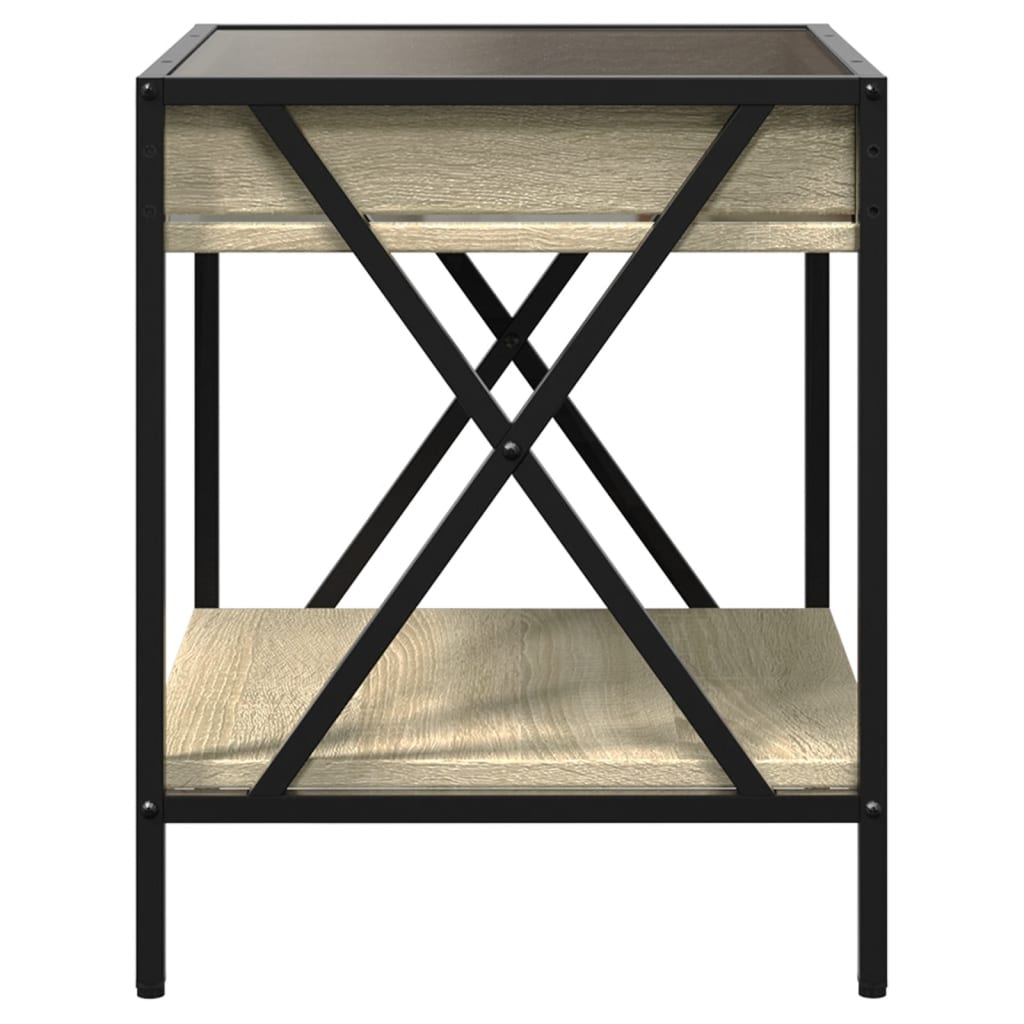 Salongbord Med Infinity Led Sonoma Eik 40X40X49 Cm