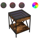 Salongbord Med Infinity Led Røkt Eik 40X40X49 Cm