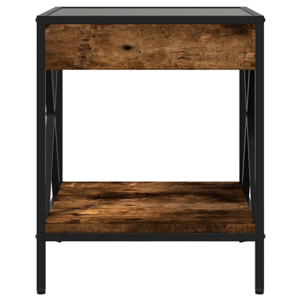 Salongbord Med Infinity Led Røkt Eik 40X40X49 Cm