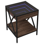 Salongbord Med Infinity Led Brun Eik 40X40X49 Cm