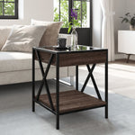 Salongbord Med Infinity Led Brun Eik 40X40X49 Cm