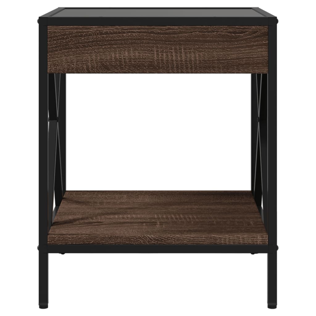Salongbord Med Infinity Led Brun Eik 40X40X49 Cm