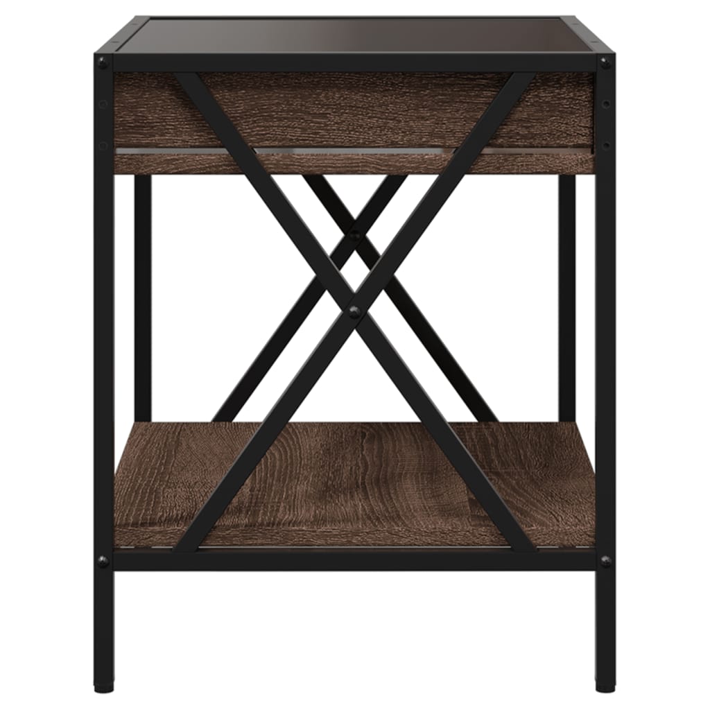 Salongbord Med Infinity Led Brun Eik 40X40X49 Cm
