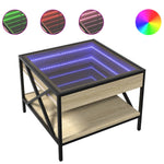 Salongbord Med Infinity Led Sonoma Eik 50X50X38 Cm