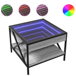 Salongbord Med Infinity Led Grå Sonoma 50X50X38 Cm