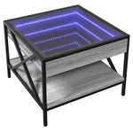 Salongbord Med Infinity Led Grå Sonoma 50X50X38 Cm