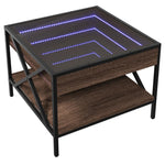 Salongbord Med Infinity Led Brun Eik 50X50X38 Cm