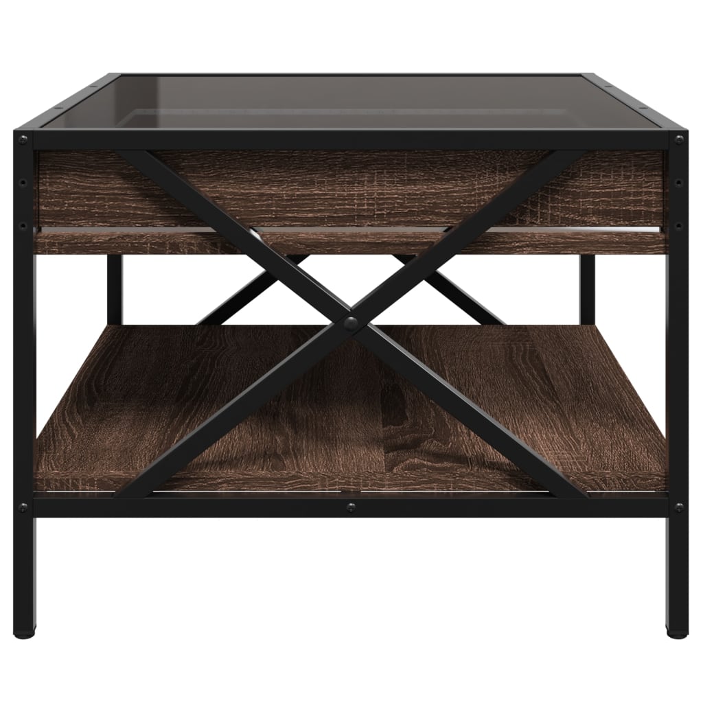 Salongbord Med Infinity Led Brun Eik 50X50X38 Cm
