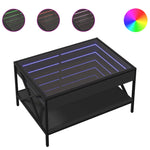 Salongbord Med Infinity Led Svart 70X50X38 Cm