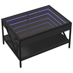 Salongbord Med Infinity Led Svart 70X50X38 Cm