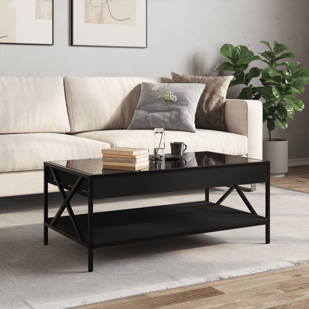 Salongbord Med Infinity Led Svart 90X50X38 Cm