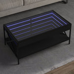 Salongbord Med Infinity Led Svart 90X50X38 Cm