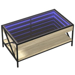 Salongbord Med Infinity Led Sonoma Eik 90X50X38 Cm