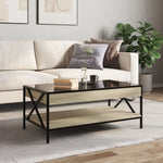 Salongbord Med Infinity Led Sonoma Eik 90X50X38 Cm