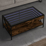 Salongbord Med Infinity Led Røkt Eik 90X50X38 Cm