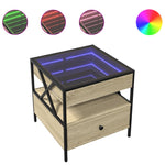 Salongbord Med Infinity Led Sonoma Eik 50X50X51 Cm