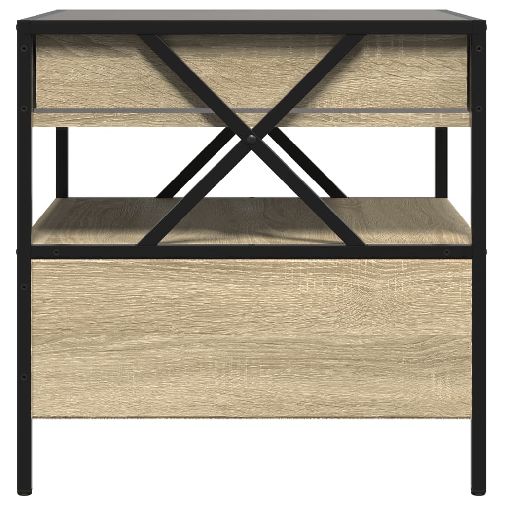 Salongbord Med Infinity Led Sonoma Eik 50X50X51 Cm