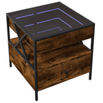 Salongbord Med Infinity Led Røkt Eik 50X50X51 Cm