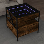 Salongbord Med Infinity Led Røkt Eik 50X50X51 Cm